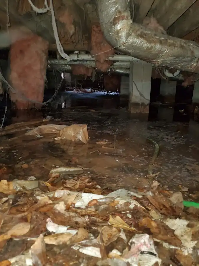 Crawl space flood assessment for Commercial Water Damage Restoration in Saugus