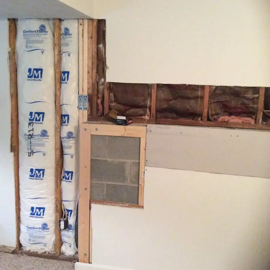 Wall insulation replacement during Contents Cleaning & Restoration in Saugus